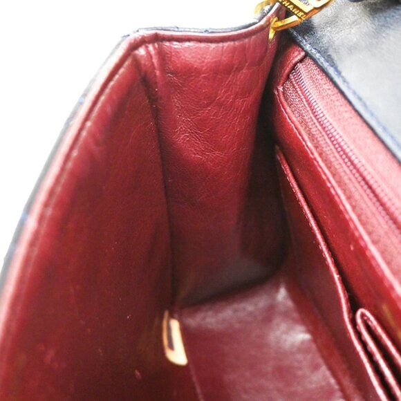 CHANEL CC Mini Matelasse Chain Shoulder Bag Leather Blue GHW Vintage - Picture 10 of 16